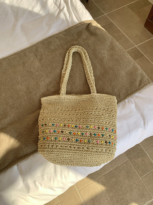 Woven Straw Tote Bag for Women, Stylish and Versatile