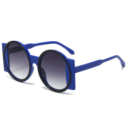 Round Frame Colorful Sunglasses Trendy Fashion Glasses