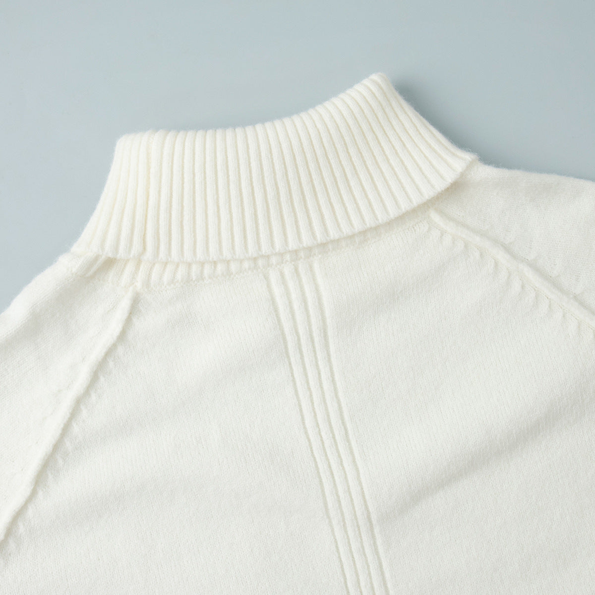 Knit Turtleneck Solid Color Casual Sweater