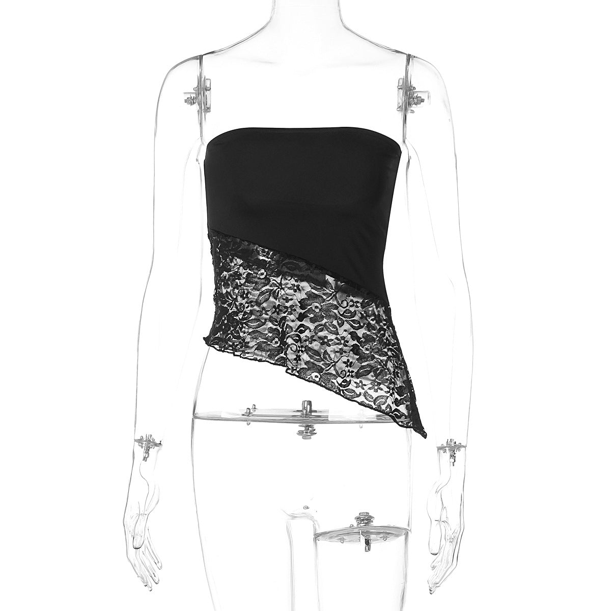Trendy Strapless Lace Bodysuit With Slim Fit