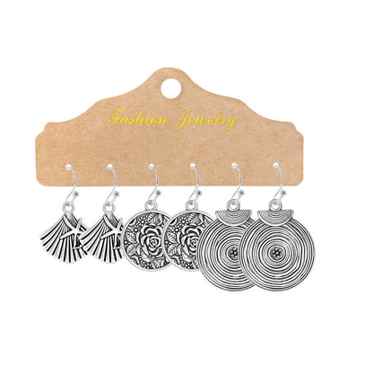 Bohemian Floral Geometric Earrings Set for Women and Men