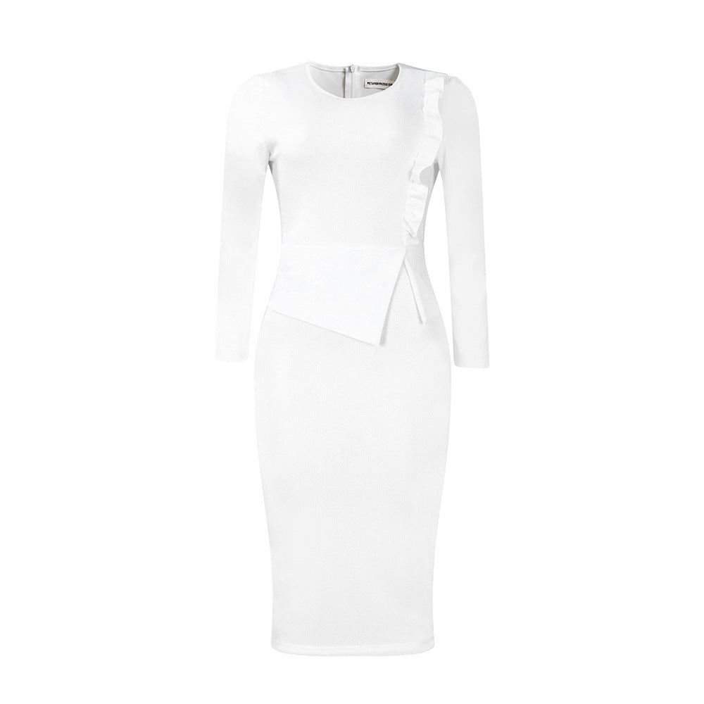 Elegant Pencil Skirt Dress Polyester Casual Wear