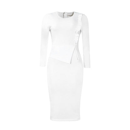 Elegant Pencil Skirt Dress Polyester Casual Wear