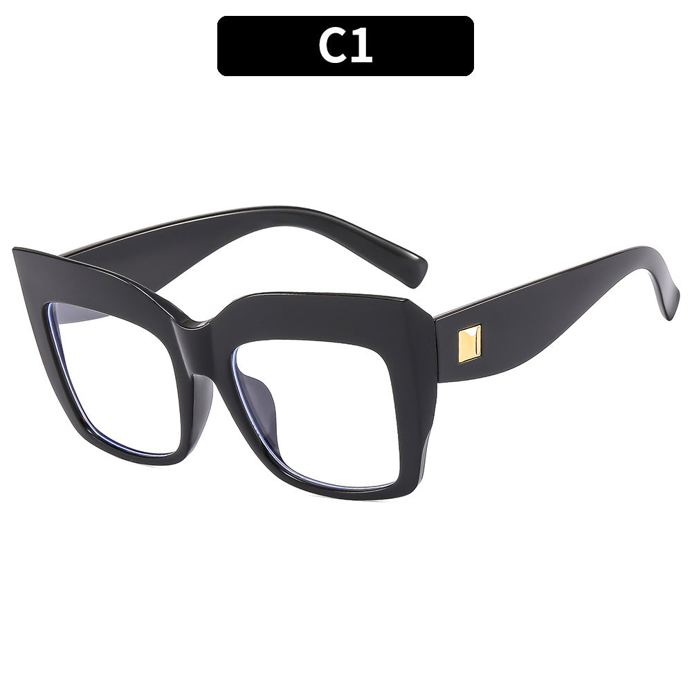 Trendy Large Frame Cat Eye Blue Light Blocking Glasses