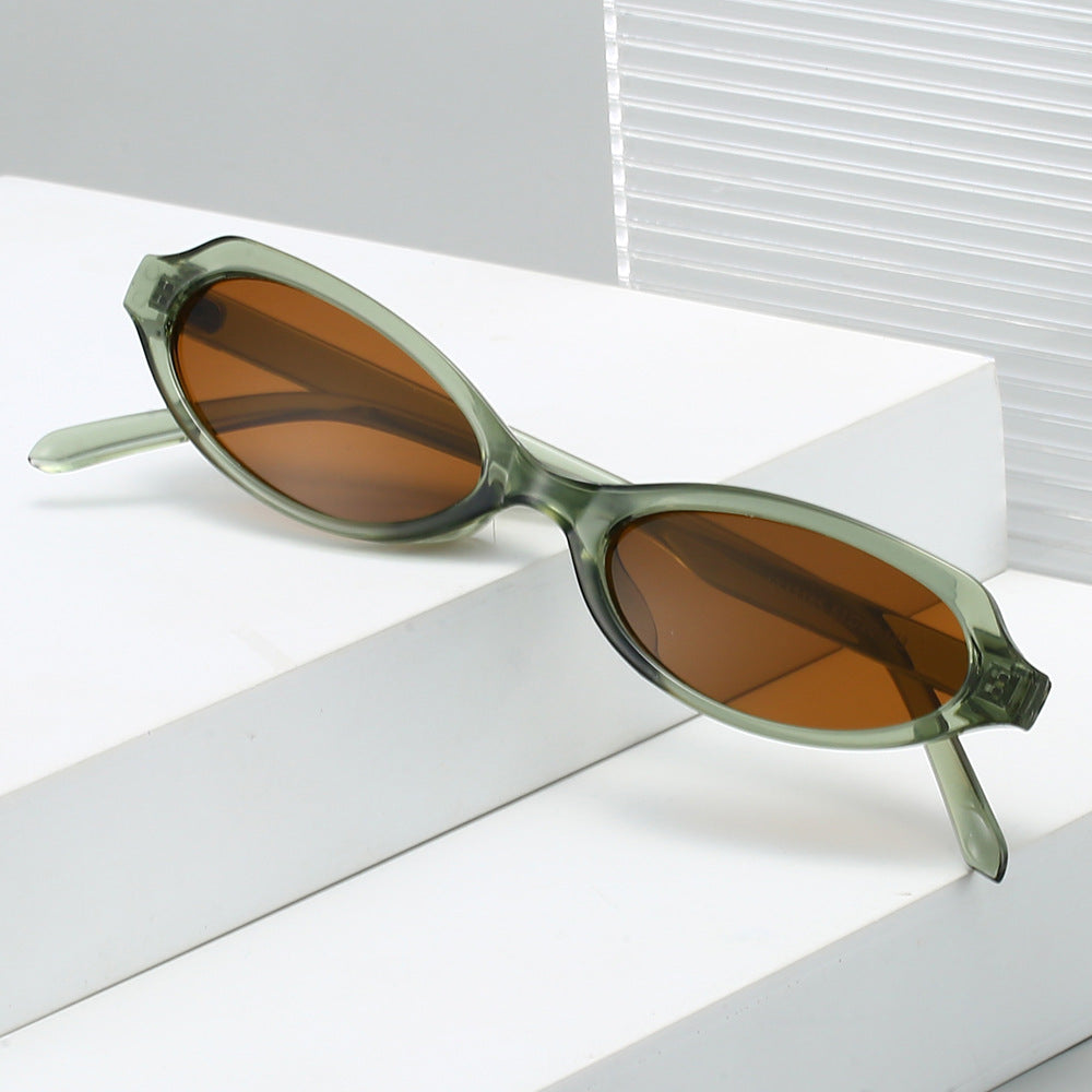 Trendy Oval Sunglasses Non-Polarized UV400 Protection for Fashion and Outdoor Activities