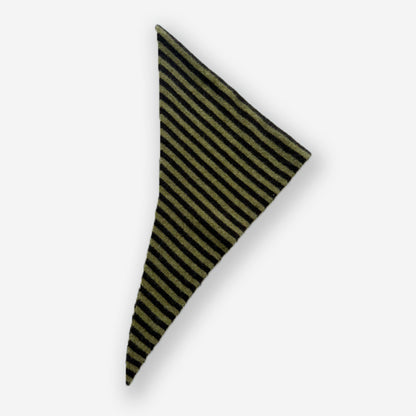 Striped Wool Triangle Scarf for Women - Soft and Cozy