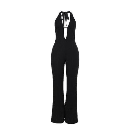 Trendy Lace V-Neck Jumpsuit for Women
