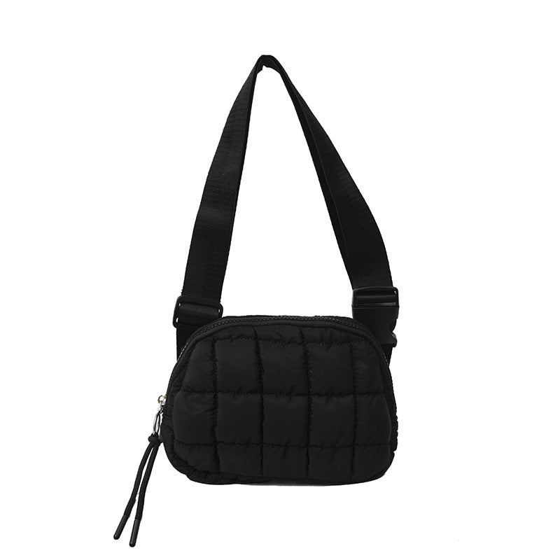 Candy Color Plaid Waist Bag Casual Chest Bag