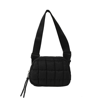 Candy Color Plaid Waist Bag Casual Chest Bag