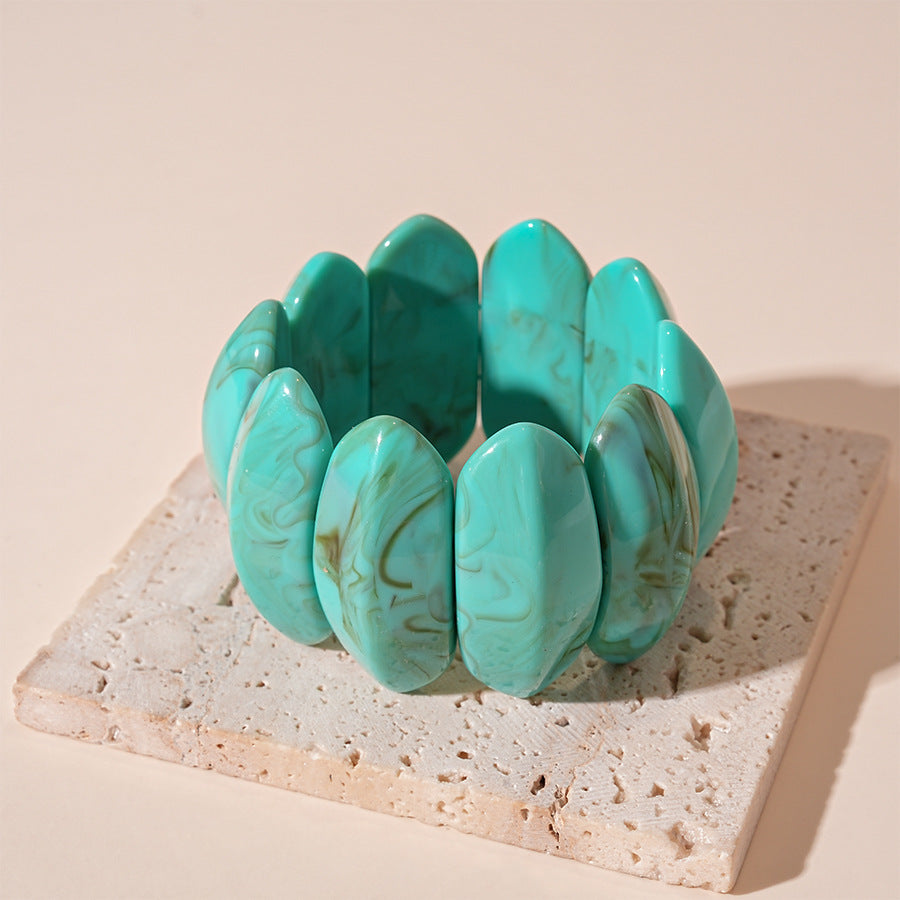 Vintage Wide Resin Splicing Acrylic Bracelets