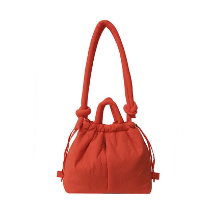 Solid Color Puffer Portable Backpack