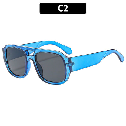 Trendy Wide-Brim Aviator Sunglasses