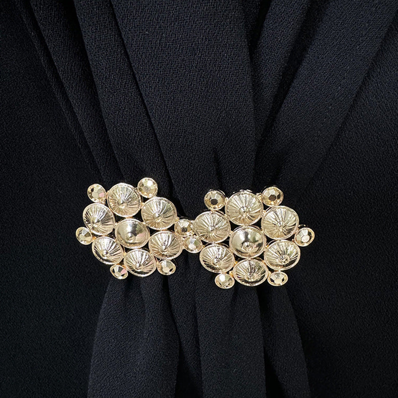 Stylish Pleated Collar Blazer And Straight Leg Pants Set