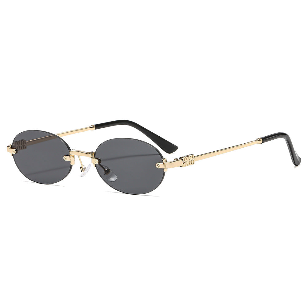 Oval Frame Sunglasses Stylish UV400 Protection