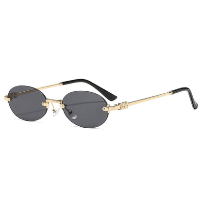 Oval Frame Sunglasses Stylish UV400 Protection