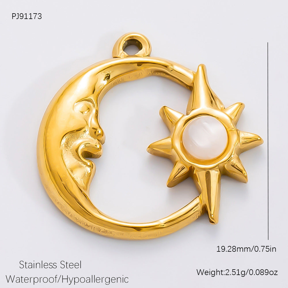 Fashionable DIY Jewelry Pendant Necklace Stainless Steel 18K Gold Plated