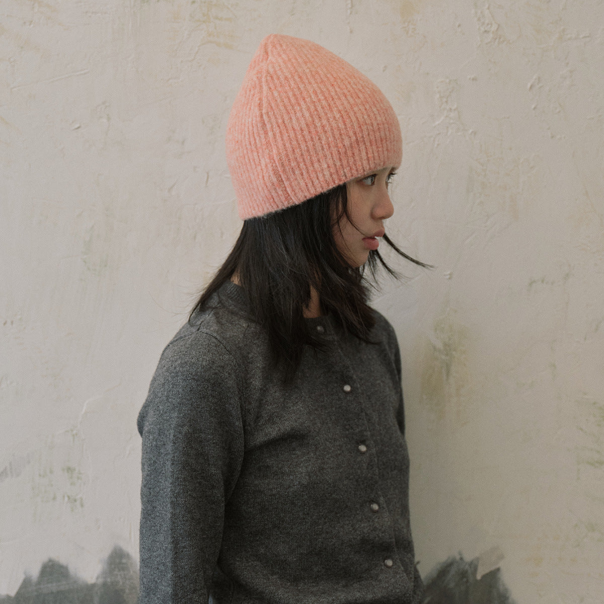 Solid Color Wool Blend Knit Beanie for Men and Women