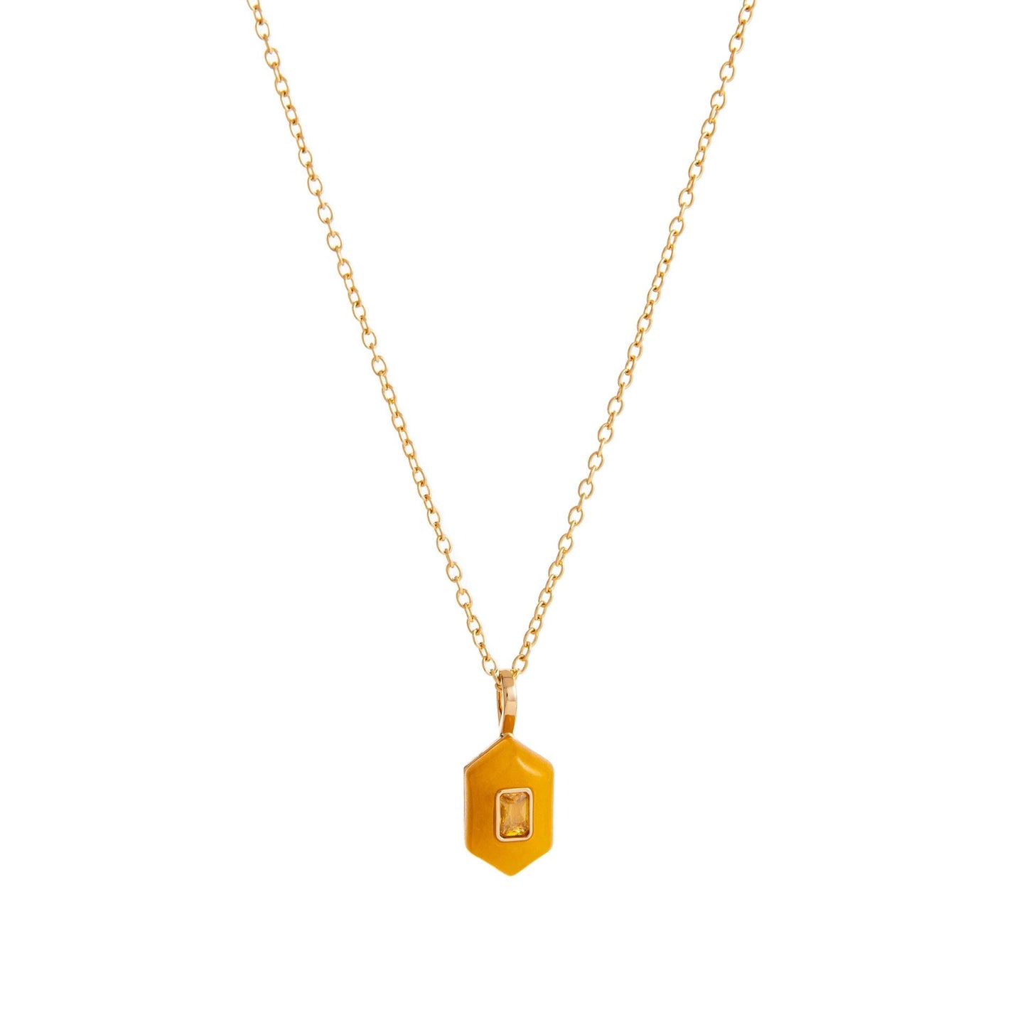 Trendy Rhinestone Waterdrop Pendant Chain Necklace