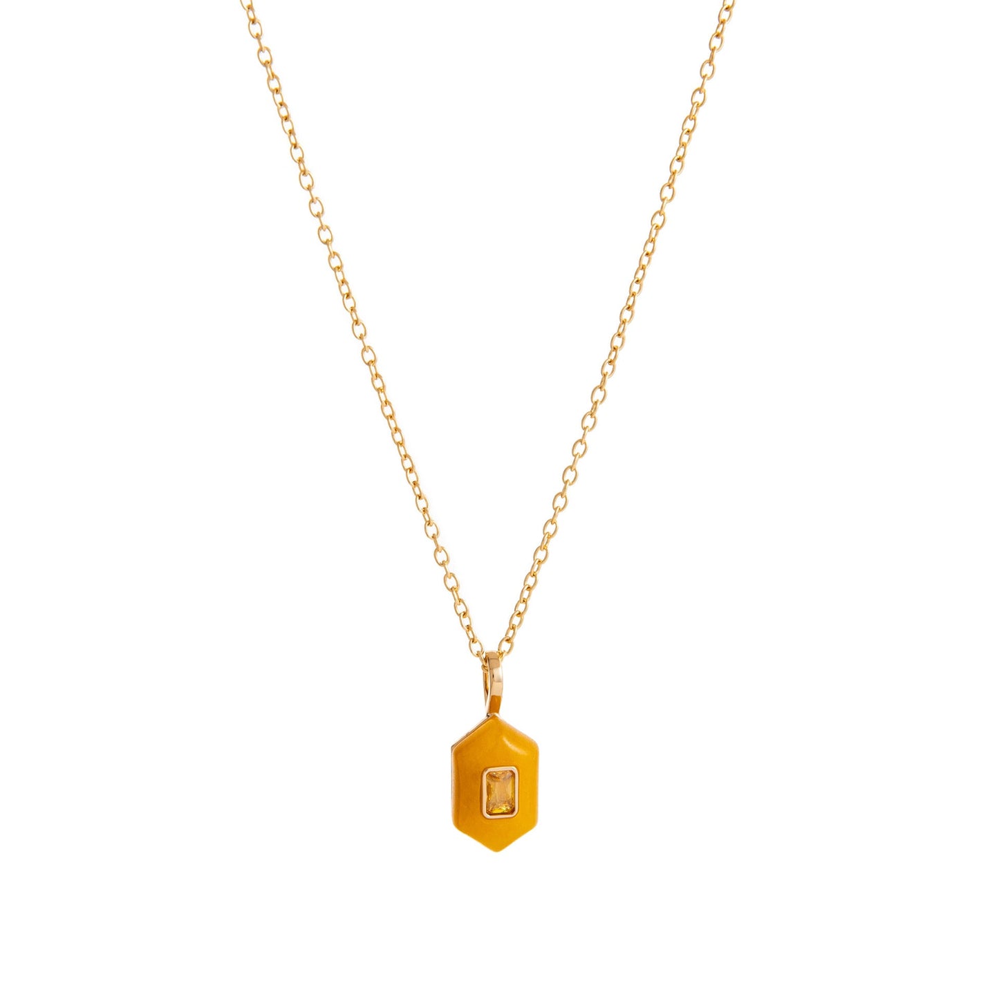 Trendy Rhinestone Waterdrop Pendant Chain Necklace