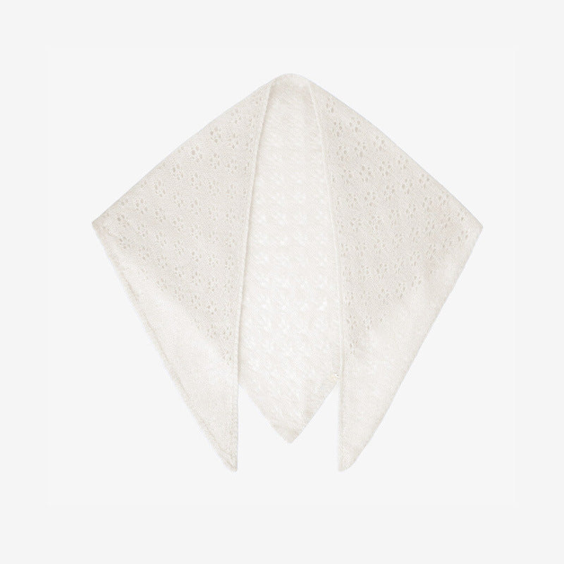 100% Pure Wool Triangular Scarf Women's Knit Winter Scarf