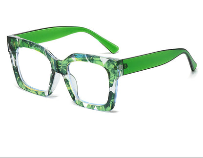 Trendy Floral Pattern Anti-Blue Light Glasses