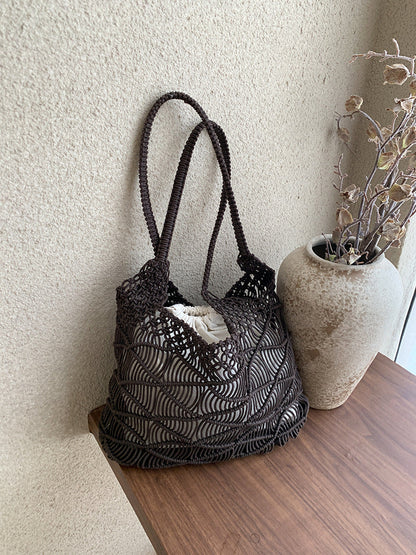 Handmade Cotton Rope Tote Bag Stylish Woven Design