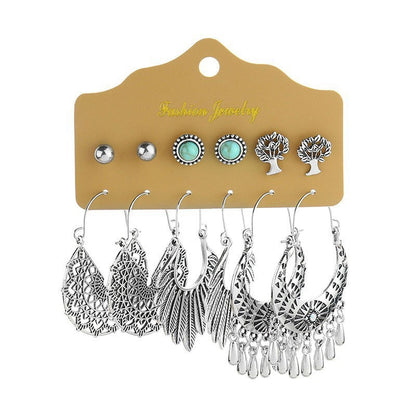 Bohemian Vintage Hollow Circle Earrings for Women
