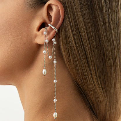 Pearl Drop Tassel Ear Cuffs Trendy Ins Style