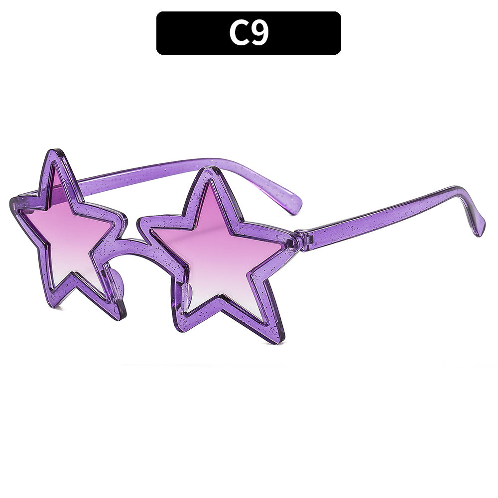 Colorful Star-Shaped Sunglasses for Parties and Festivals