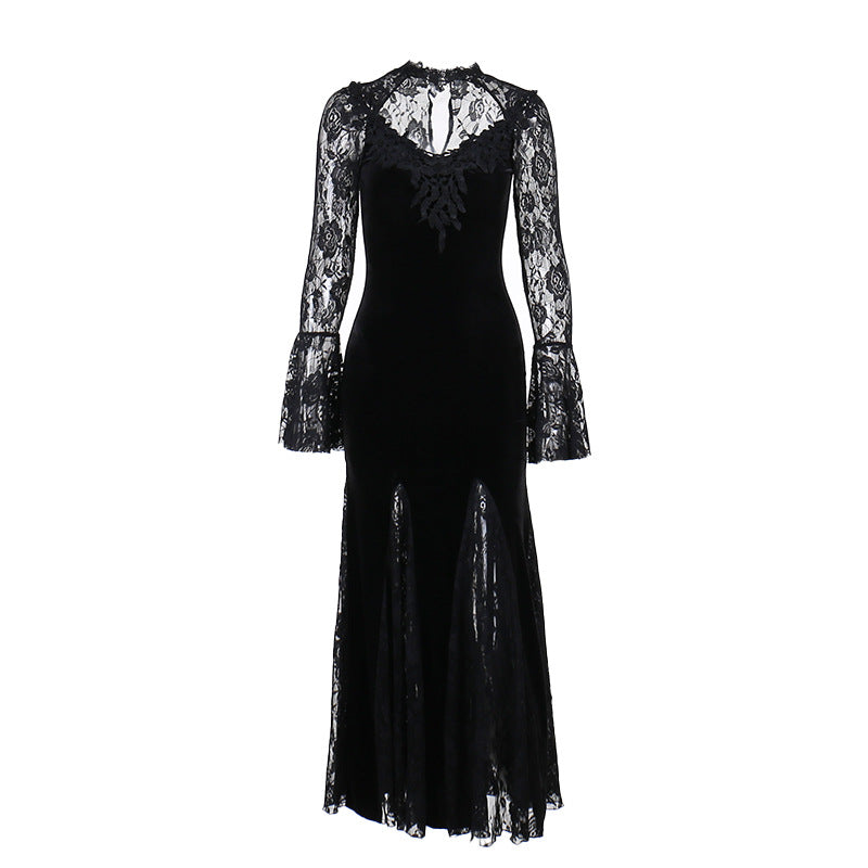 Summer New Elegance Sheer Slim Fit Long Dress