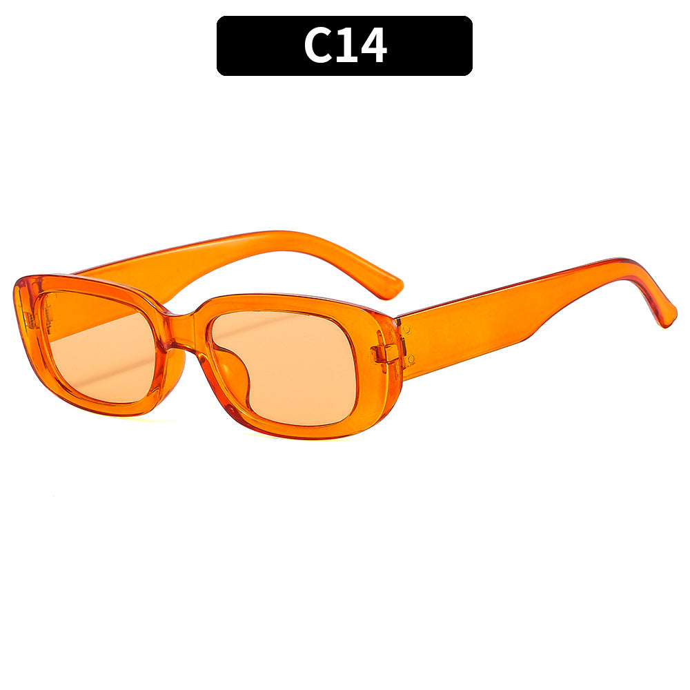 Trendy Square Frame Sunglasses Pink Lens Stylish Women's Eyewear