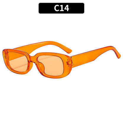 Trendy Square Frame Sunglasses Pink Lens Stylish Women's Eyewear