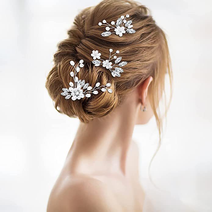 Crystal Hair Pins Set Irregular Design Metal Hair Accessories
