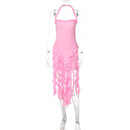 New Sexy Halter Neck Sleeveless Backless Bodycon Dress
