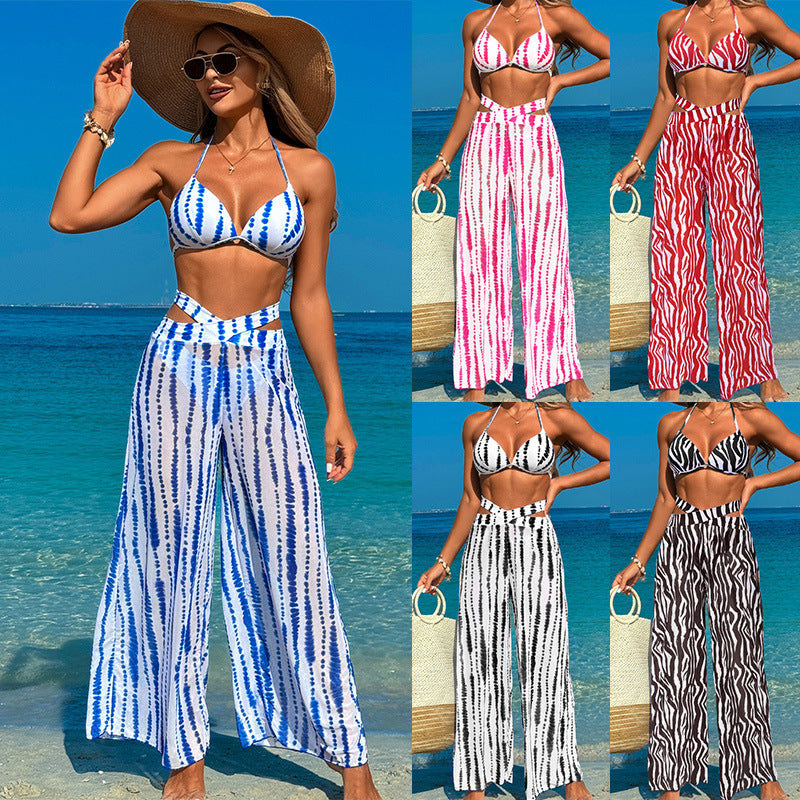 Women’S Swimsuit Three-Piece Set With Bikini And Cover-Up