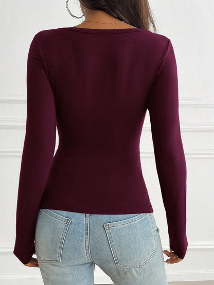 Y2K Style Long Sleeve T-Shirt for Women