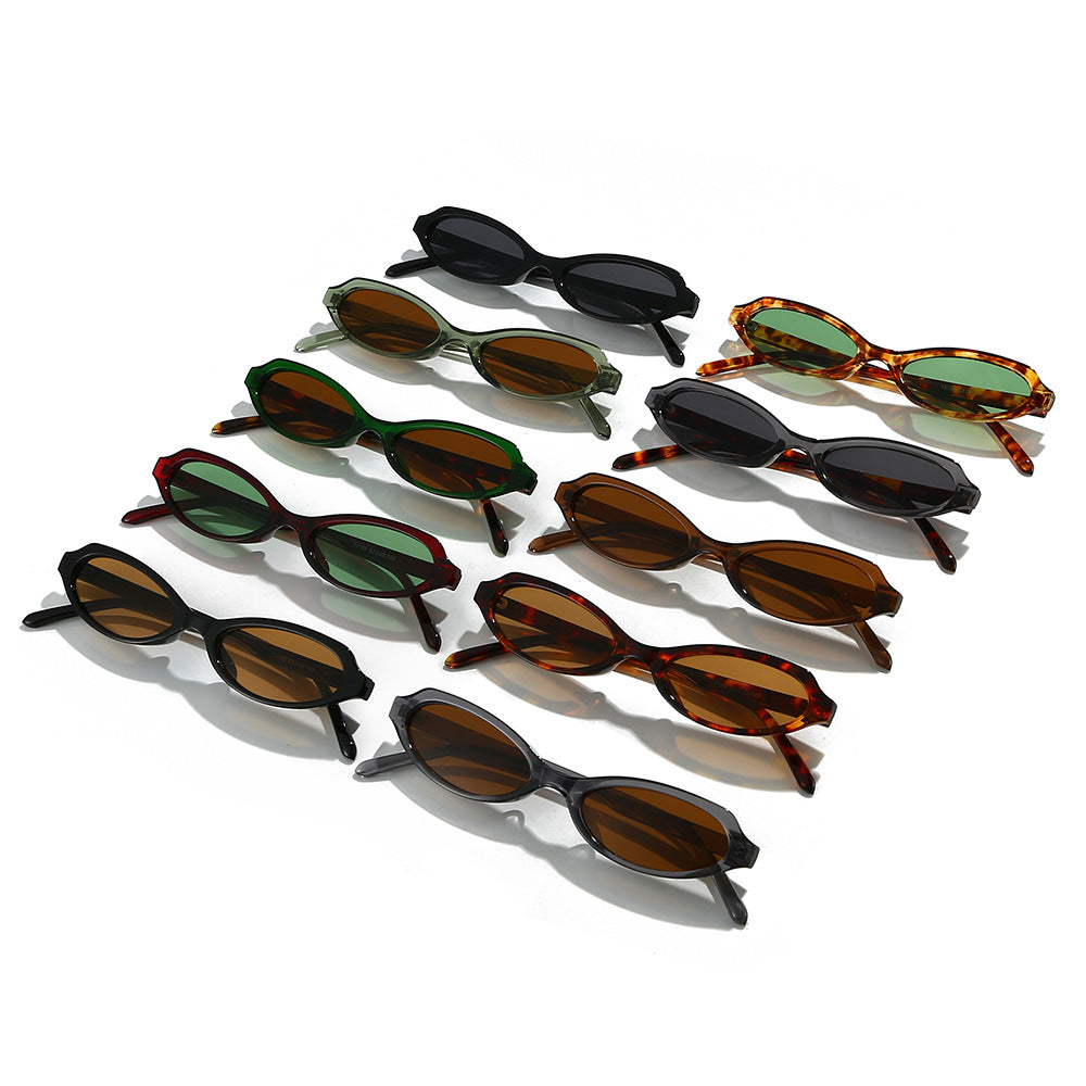 Trendy Oval Sunglasses Non-Polarized UV400 Protection for Fashion and Outdoor Activities