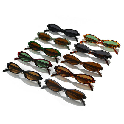 Trendy Oval Sunglasses Non-Polarized UV400 Protection for Fashion and Outdoor Activities