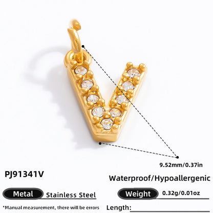 DIY Letter Pendant Necklace and Bracelet Set Stainless Steel Accessories