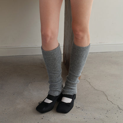 Women's Solid Color Wool Blend Knitted Ballet Socks