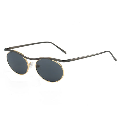 Gothic Steampunk Vampire Mirrored Round Metal Sunglasses
