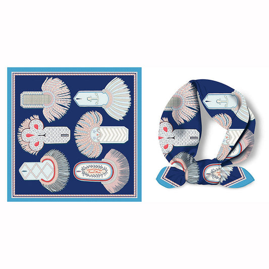 Splicing Colorful Art Print Square Satin Scarf