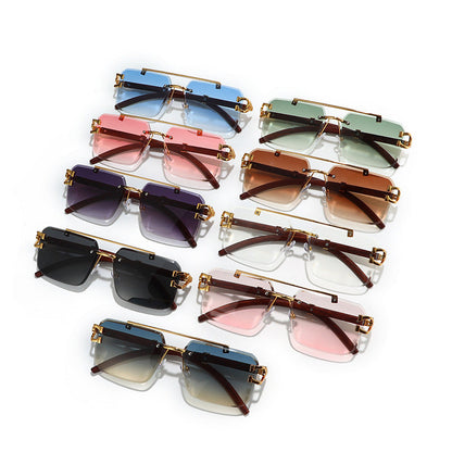 Trendy Square Unframed Sunglasses for Men and Women