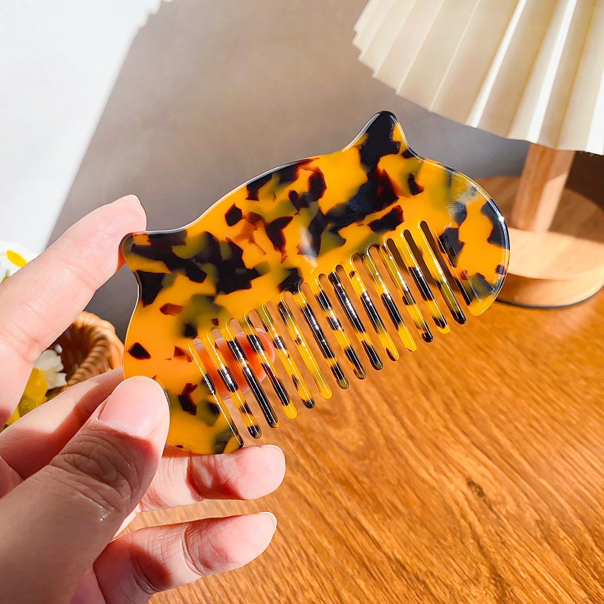 Cute Mini Cat Ear Acetate Hair Comb