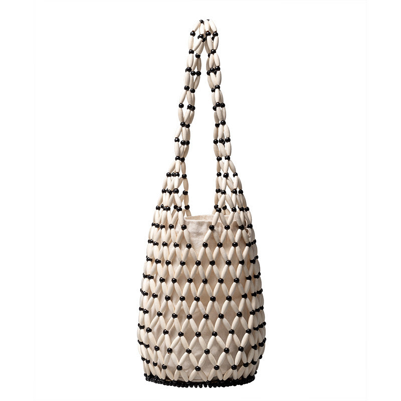 Hallow Wooden Bead Handmade Bags