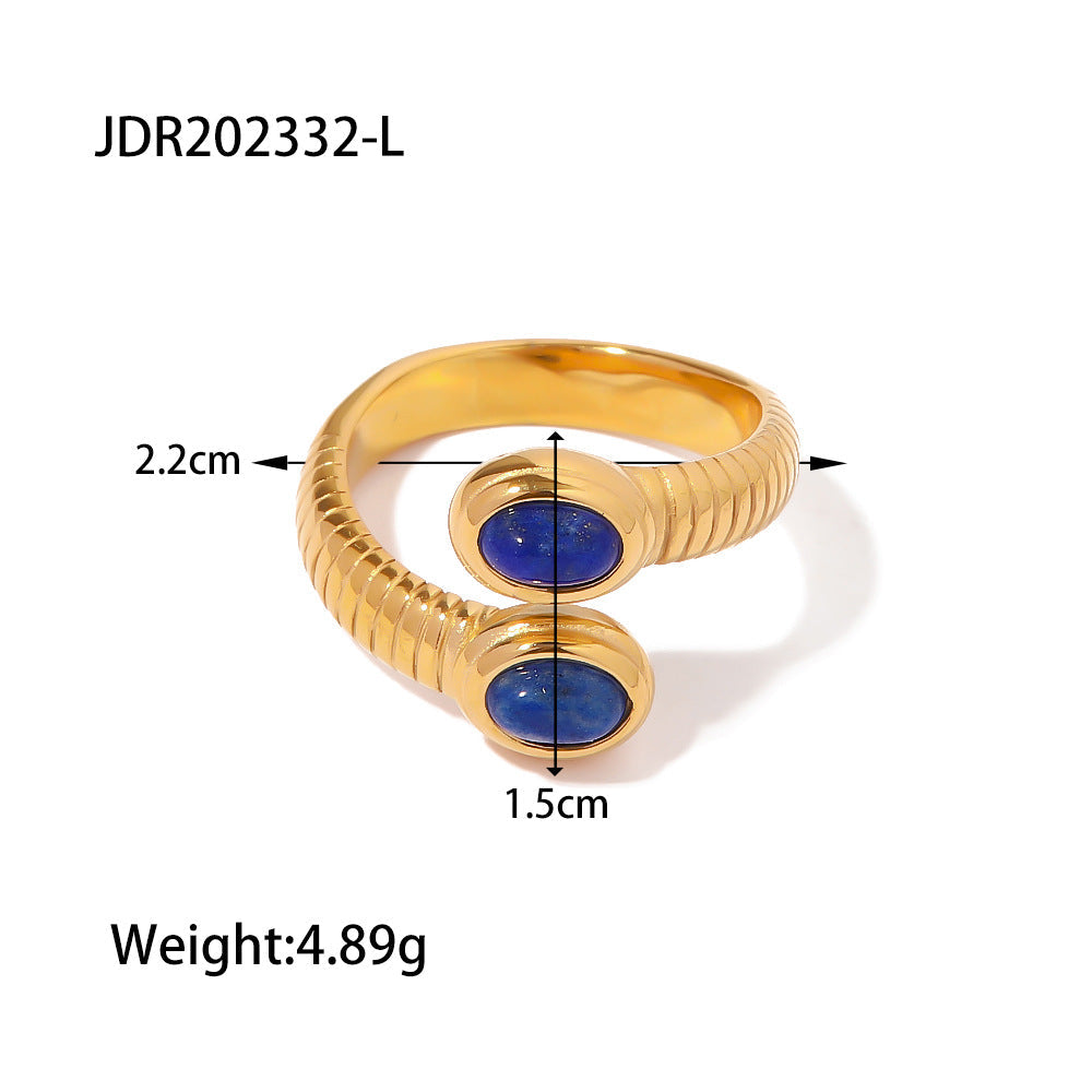 Vintage Titanium Gemstone Ring