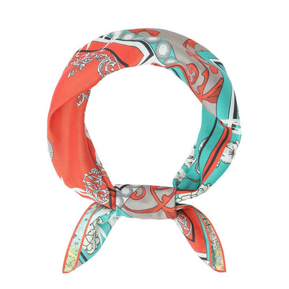 Vintage Floral Patchwork Square Scarf