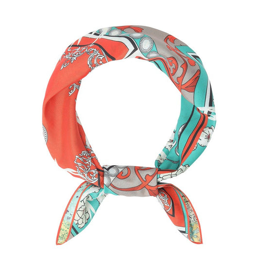 Vintage Floral Patchwork Square Scarf
