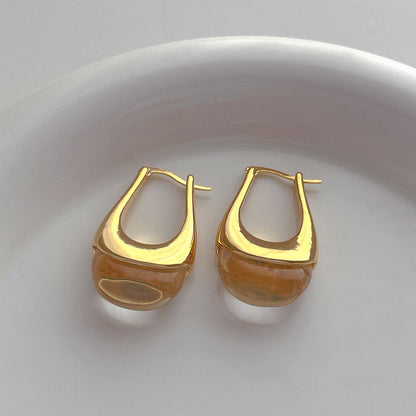 Vintage Crystal Elegant Simple Hoop Earrings