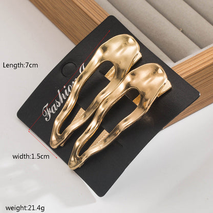 Chic Heart Bow Hair Clips Alloy Set for Women